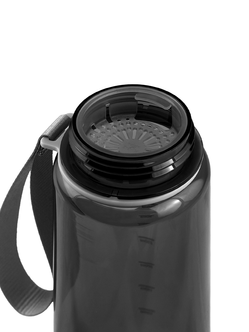 Питьевая бутылка 720 из тритана 1л, черная глянцевая, с ситечком - 9