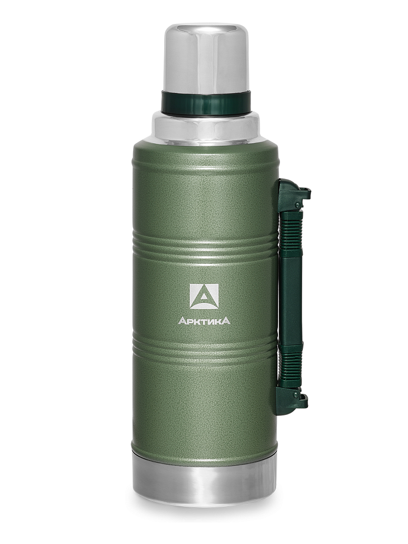 Зеленый термос 106 «УАЗИК» на 2.2л с ручкой - 1 Зеленый термос 106 «УАЗИК» на 2.2л с ручкой - 1