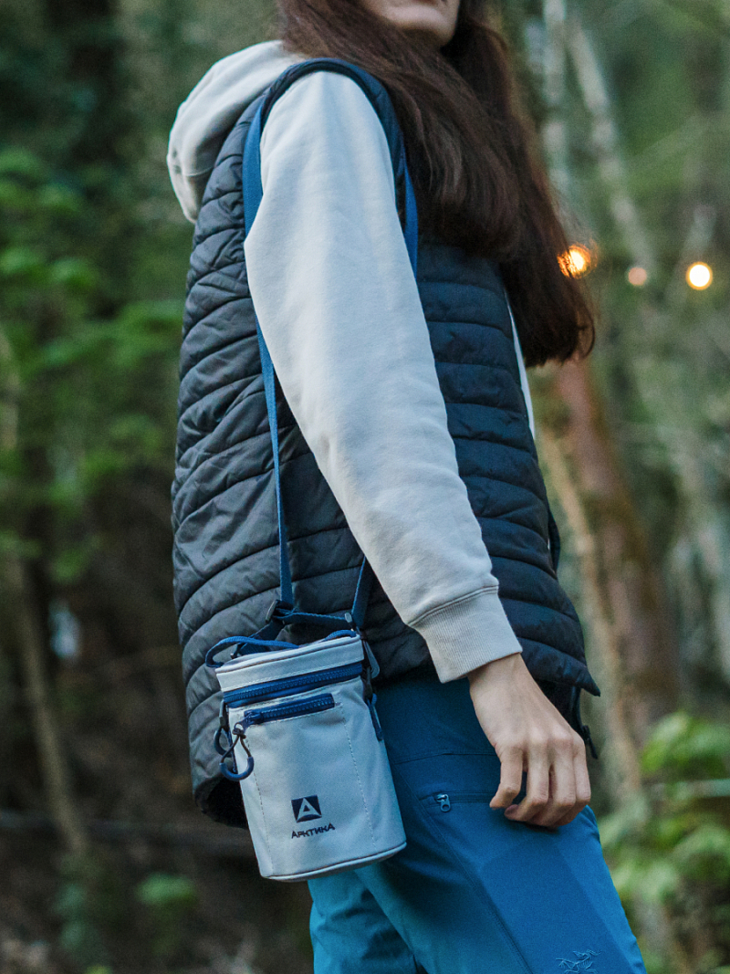 Серый термочехол для термоса для еды на 0.75л - 2