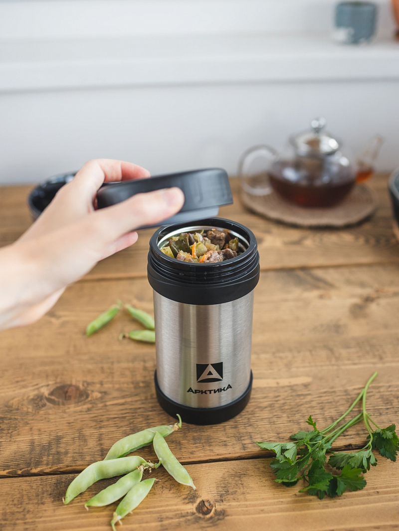 Термос-кружка серии 402 на 0.5л стальная для еды и напитков - 4