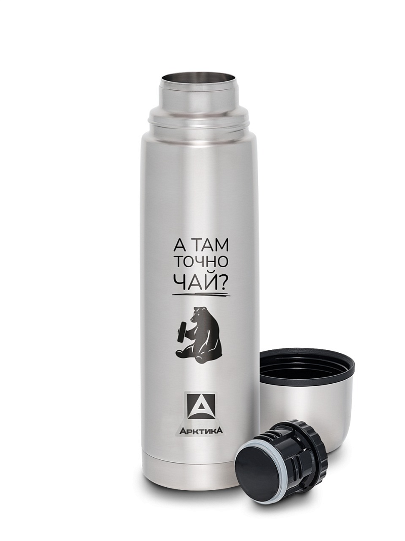 ТЕРМОС СЕРИИ 101 НА 1л. С ГРАВИРОВКОЙ МЕДВЕДЯ (УЦЕНКА) - 1