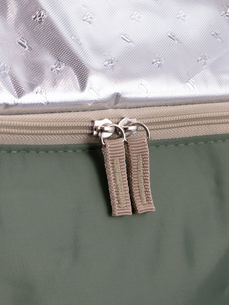 Зеленая сумка-холодильник 3001 классическая с люком на 30л - 6