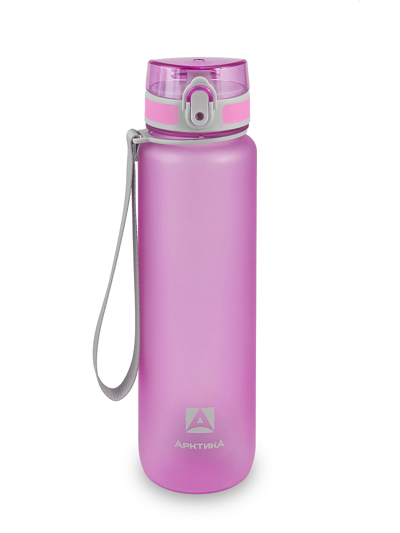 Питьевая бутылка 720 из тритана 1л, лавандовая матовая, с ситечком - 1