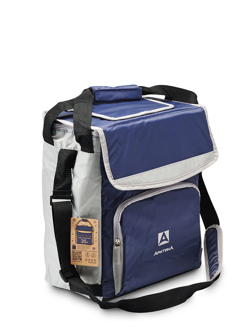 Синяя сумка-холодильник 3001 классическая с люком на 20л - 1