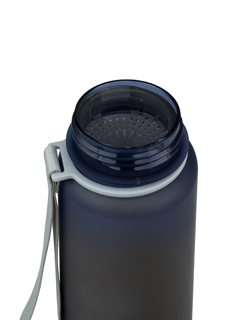 Питьевая бутылка 720 из тритана 1л, синяя матовая, с ситечком - 10