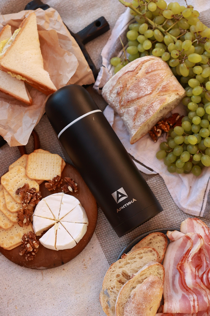 Термос серии 105 на 1.2л черный с узким горлом - 2