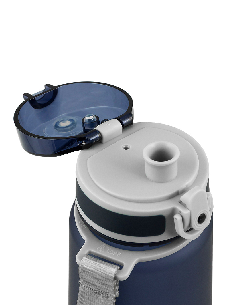 Питьевая бутылка 720 из тритана 0.5л, синяя матовая, с ситечком - 5