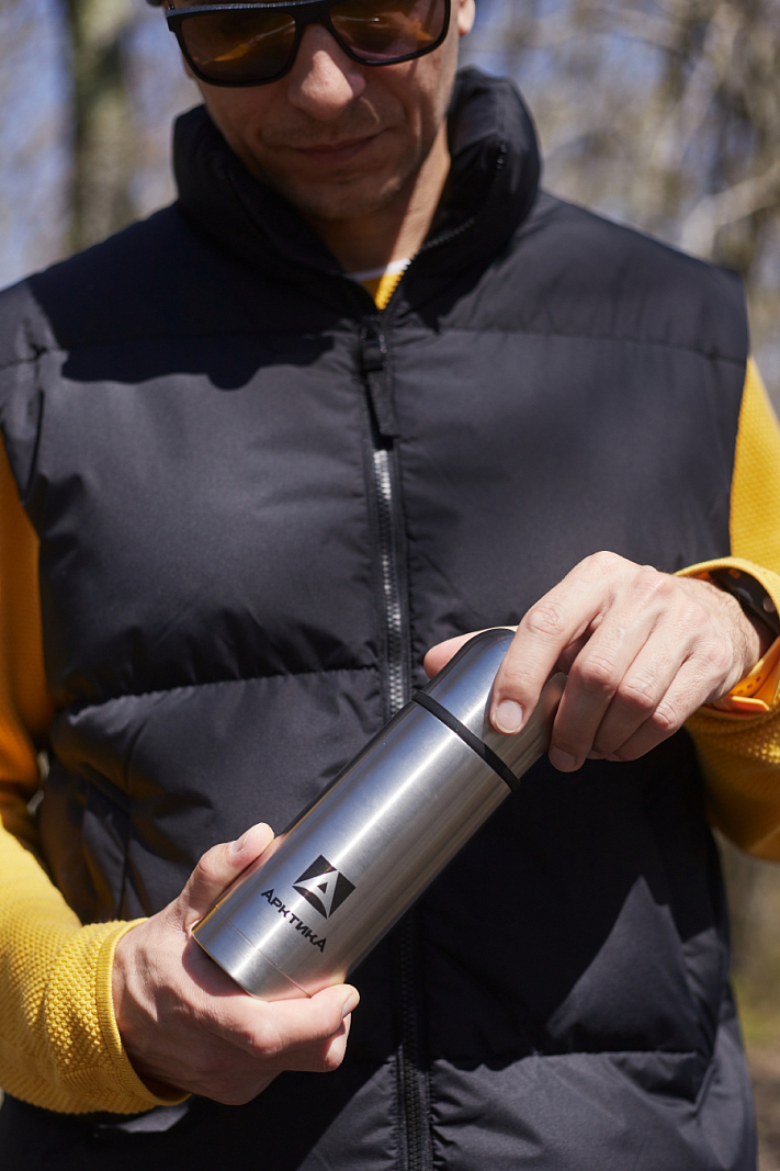 Термос серии 101 на 0.35л стальной с узким горлом - 6