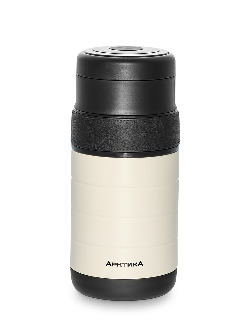 бежевый термос 308 для еды с контейнерами на 1.3л - 1