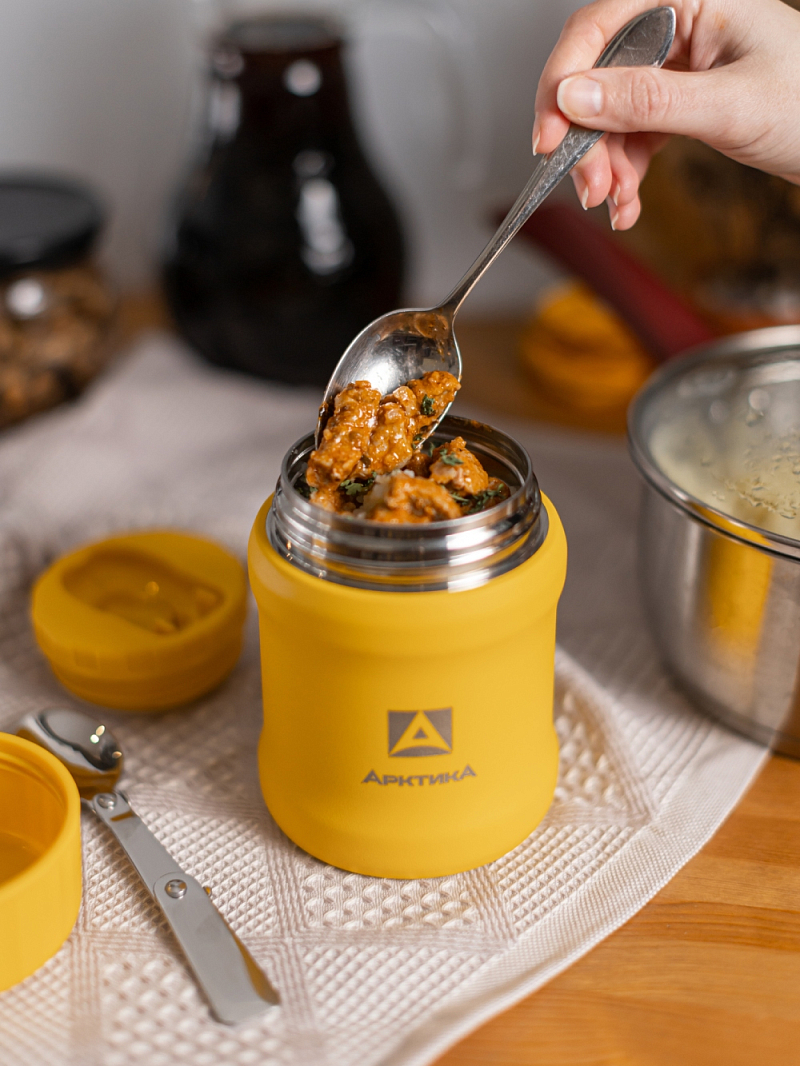Желтый термос 311 для еды на 0.5л - 8