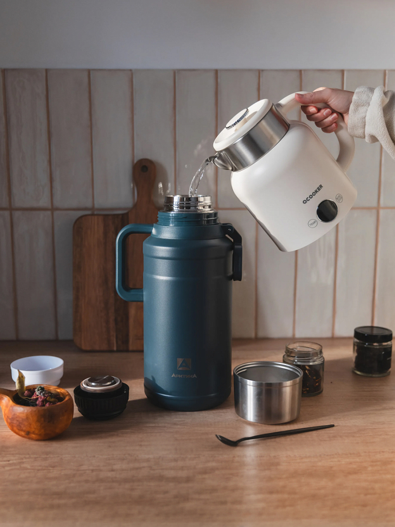 Термос 3.5л серии 206 «Индиго» с ситечком - 7