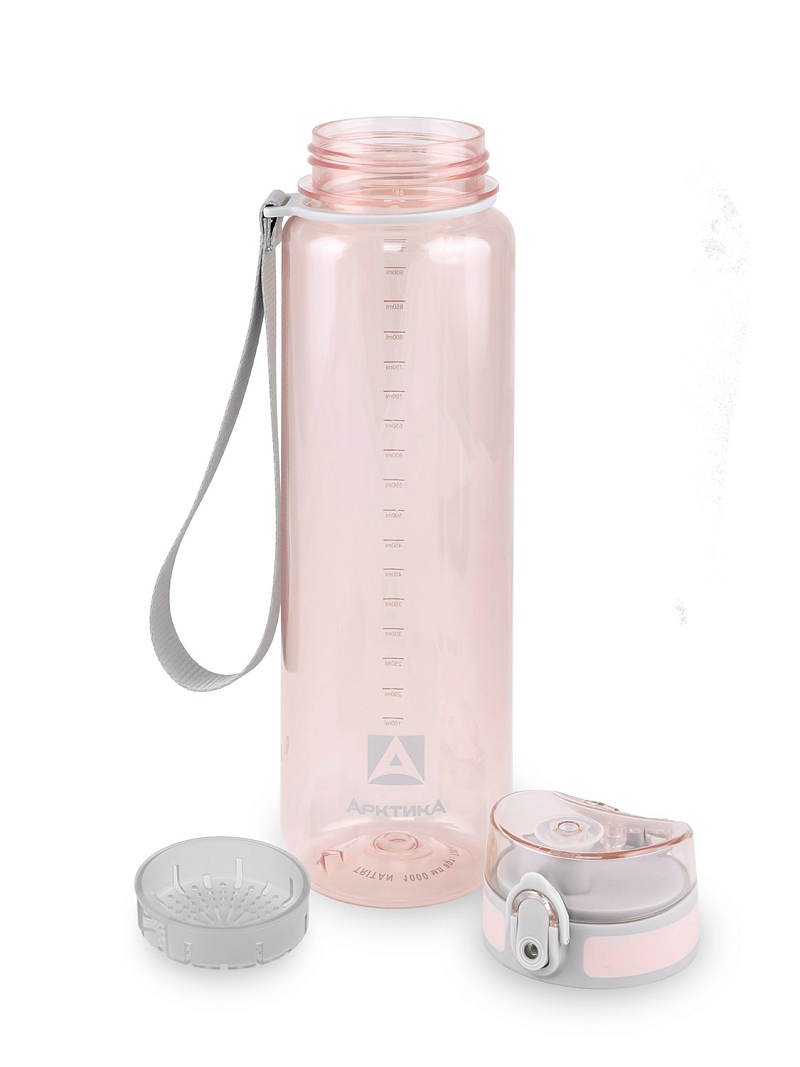Питьевая бутылка 720 из тритана 0.5л, розовая глянцевая, с ситечком - 3