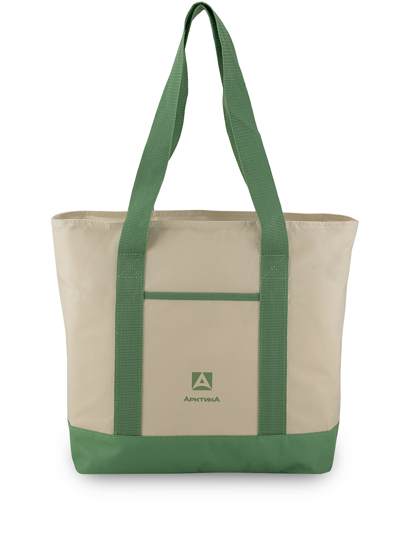 Термосумка шоппер 3400 зеленая на 17.5л - 1