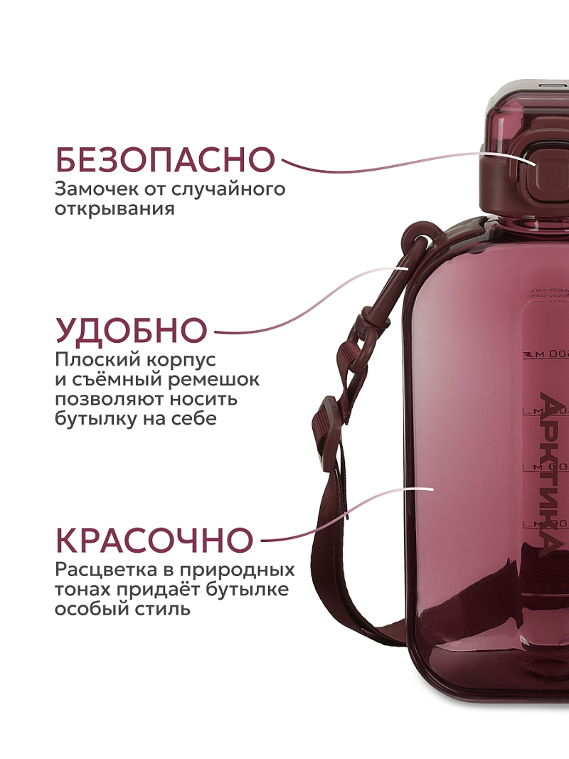 Тритановая бутылка 0.75л серии 724 «Вишня» на ремне (уценка) - 4