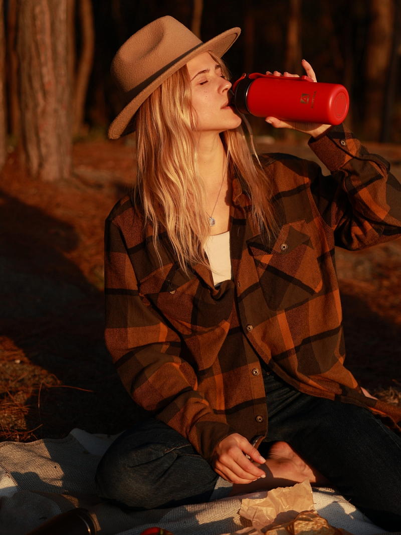 Термокружка серии 708 на 0.53л красная со спортивной крышкой - 6