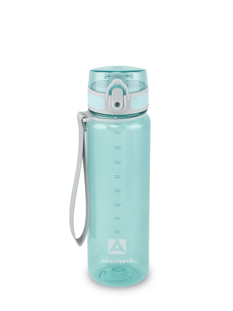 Питьевая бутылка 720 из тритана 0.5л, голубая глянцевая, с ситечком - 1