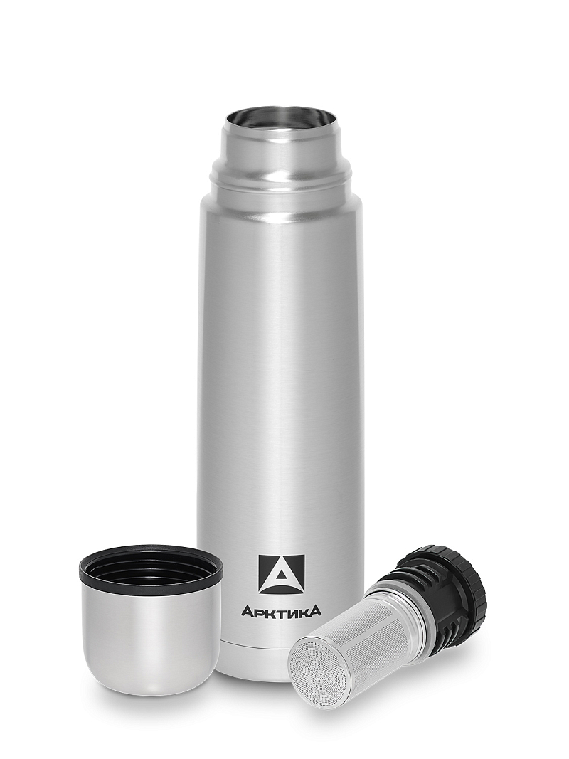 Стальной 101 термос с узким горлом и ситечком на 0.75л - 3 Стальной 101 термос с узким горлом и ситечком на 0.75л - 3