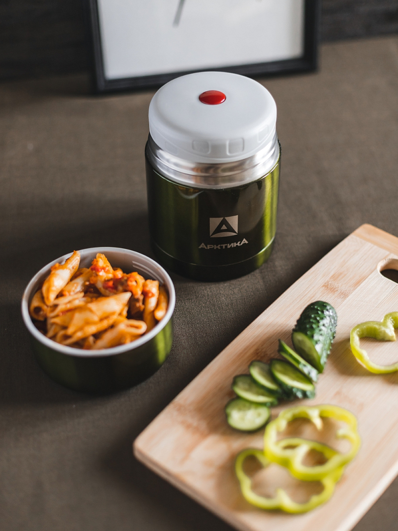 Термос 0.5л серии 302 зеленый с широким горлом (уценка) - 2