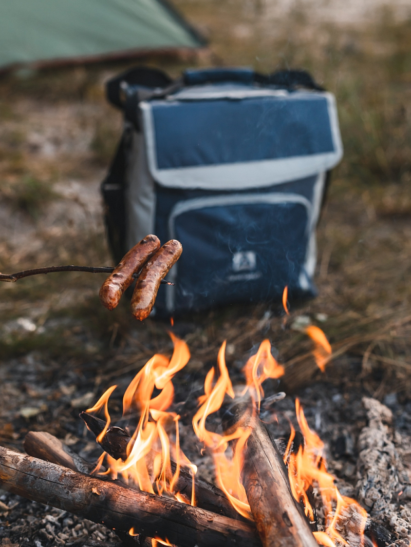 Синяя сумка-холодильник 3000 классическая с люком на 20л - 2