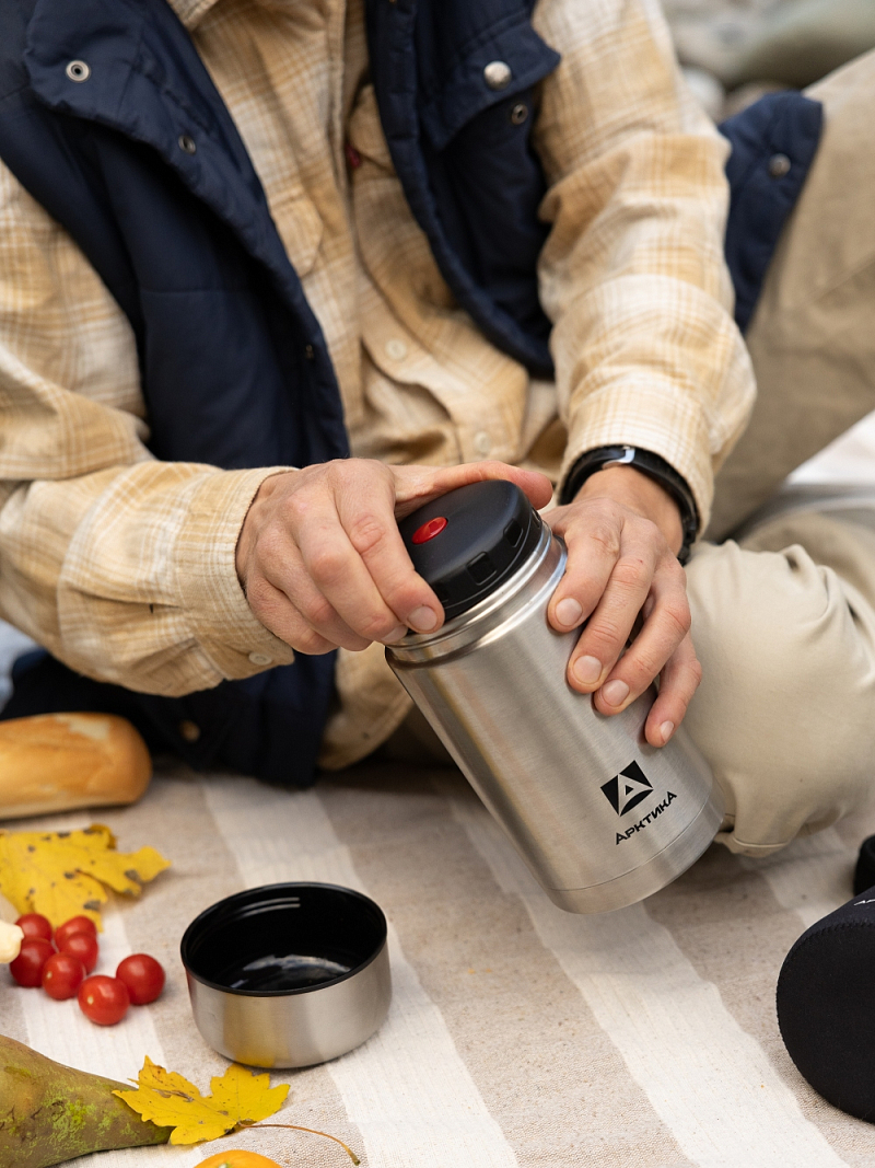 Термос 301 с широким горлом на 1л - 4