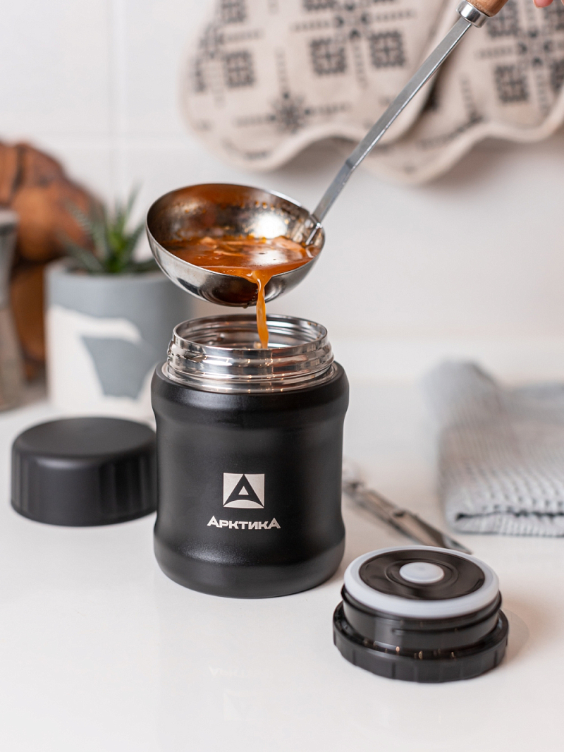 Черный термос 311 для еды на 0.5л - 8