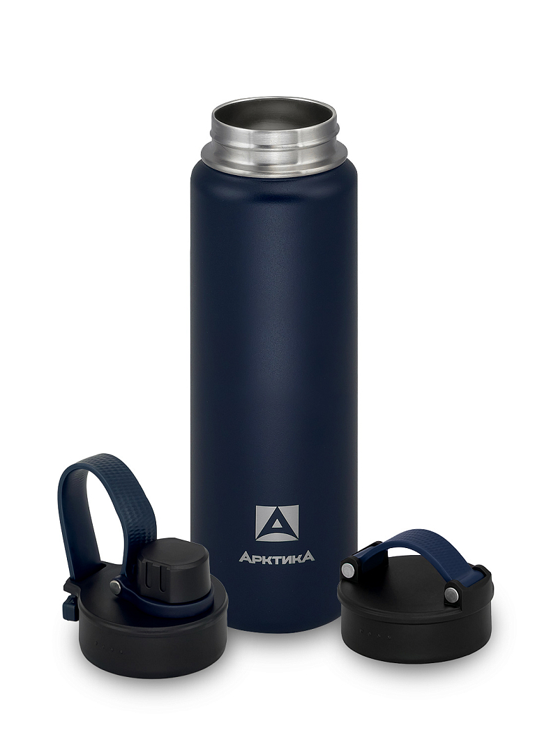 Термокружка серии 708 на 0.7л синяя со спортивной крышкой - 3