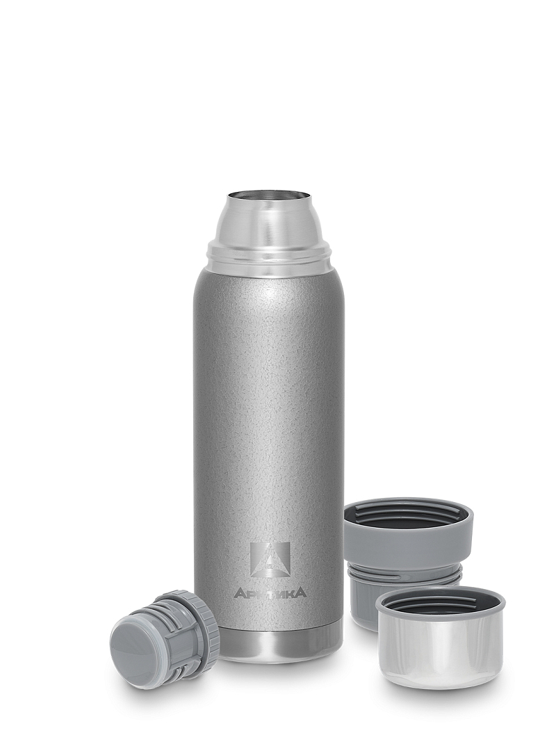 Серебряный термос 106 с узким горлом на 0.75л - 3 Серебряный термос 106 с узким горлом на 0.75л - 3