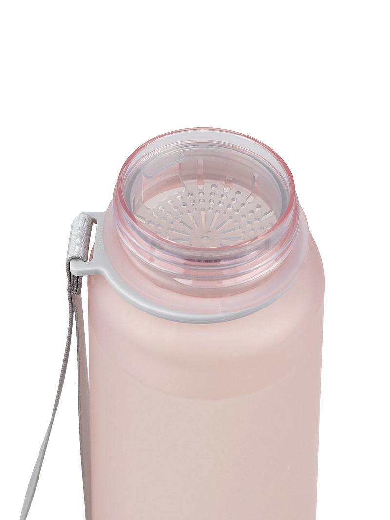 Питьевая бутылка 720 из тритана 0.5л, розовая матовая, с ситечком - 7