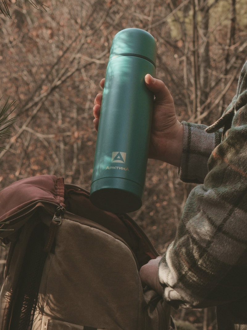 Термос серии 101 на 1л текстурный с узким горлом - 2