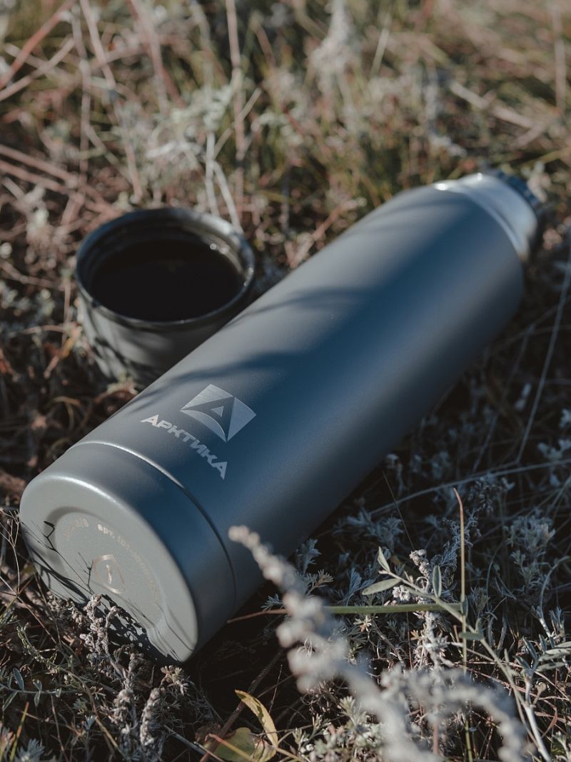 Термос серии 101 на 1л текстурный с узким горлом - 4