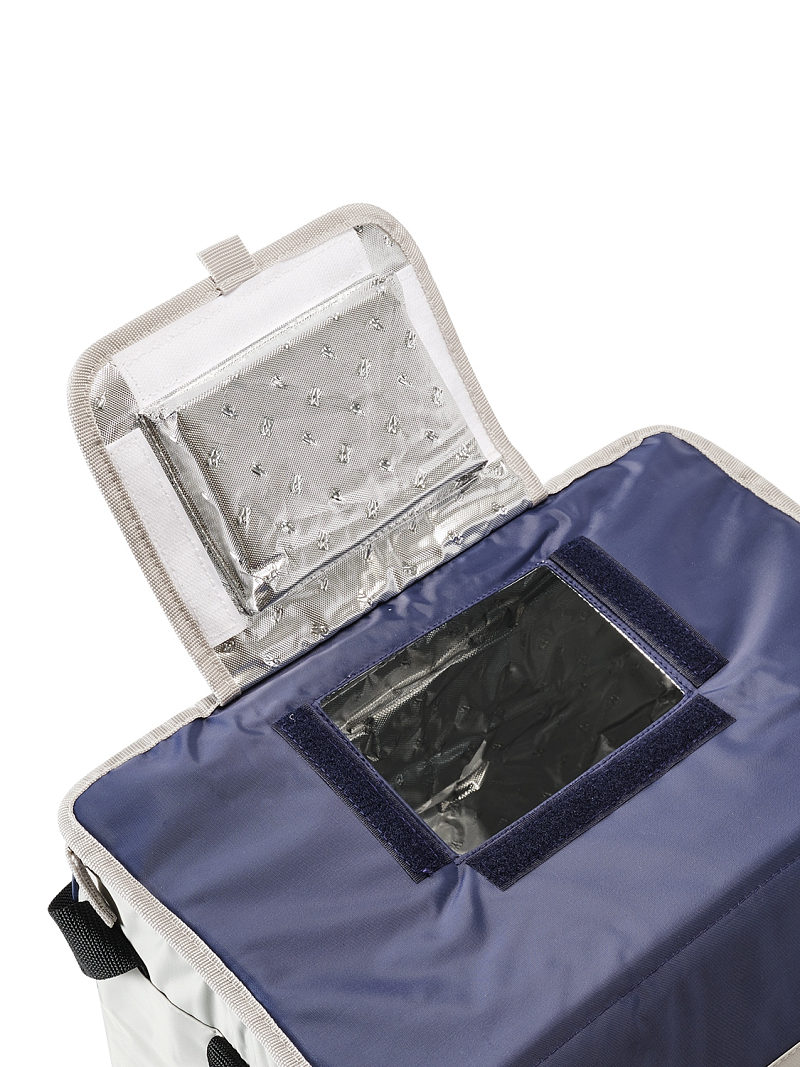 Синяя сумка-холодильник 3001 классическая с люком на 30л - 10