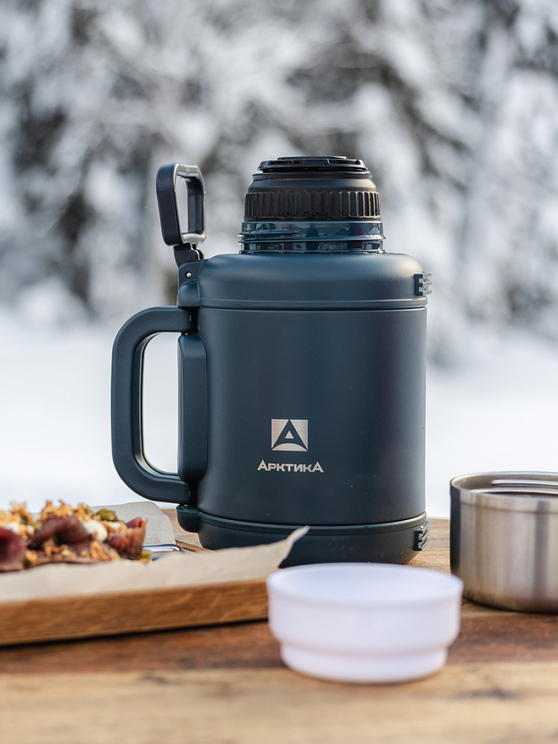 Термос 1.9л серии 204 «Индиго» со складной ручкой и ситом (уценка) - 6