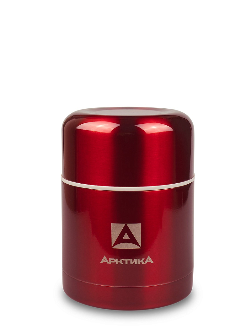 красный термос 302 с широким горлом на 0,5л - 1