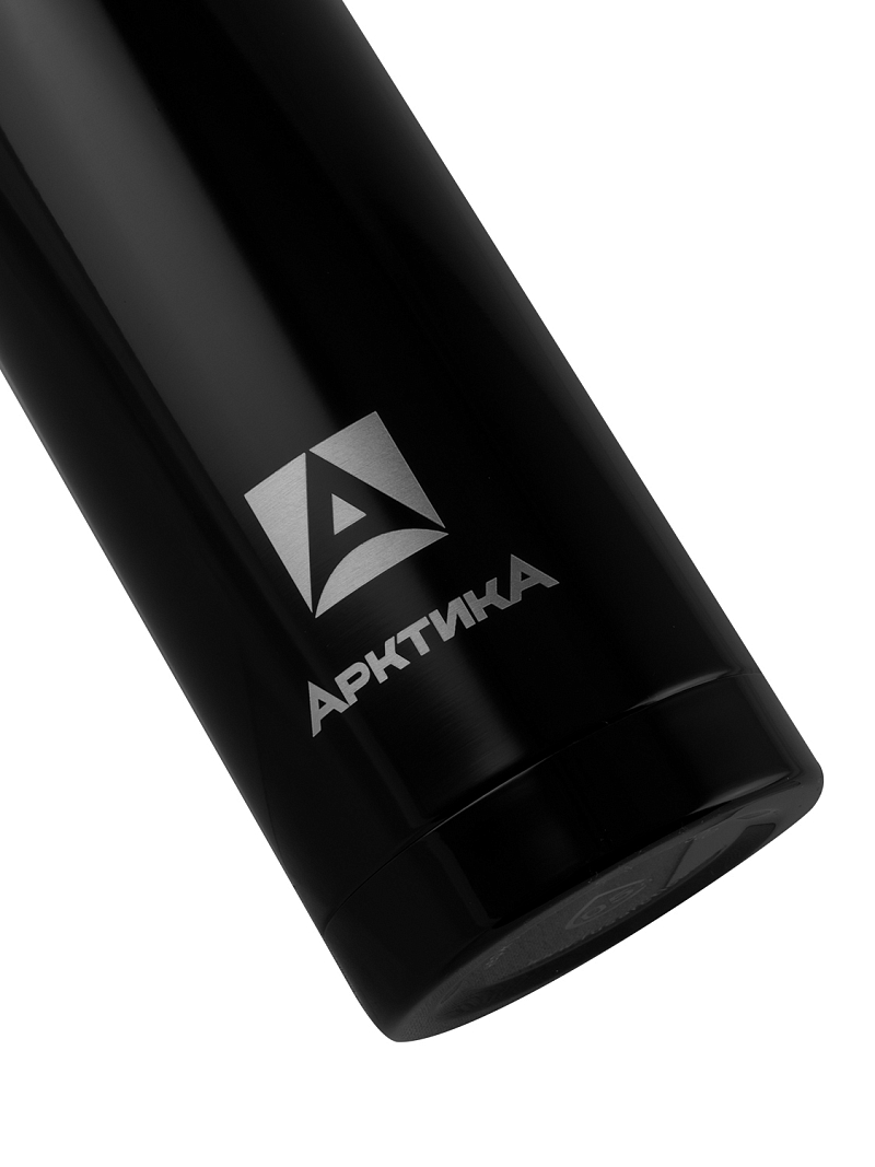 Черный глянцевый классический термос с узким горлом на 0.5л - 5 Черный глянцевый классический термос с узким горлом на 0.5л - 5