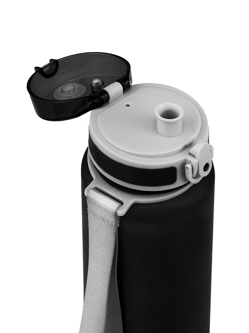 Питьевая бутылка 720 из тритана 1л, черная матовая, с ситечком - 8