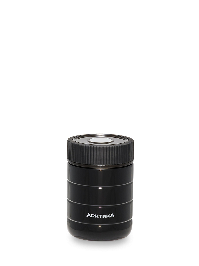 Компактный черный термос 307 для еды на  0.48л - 1