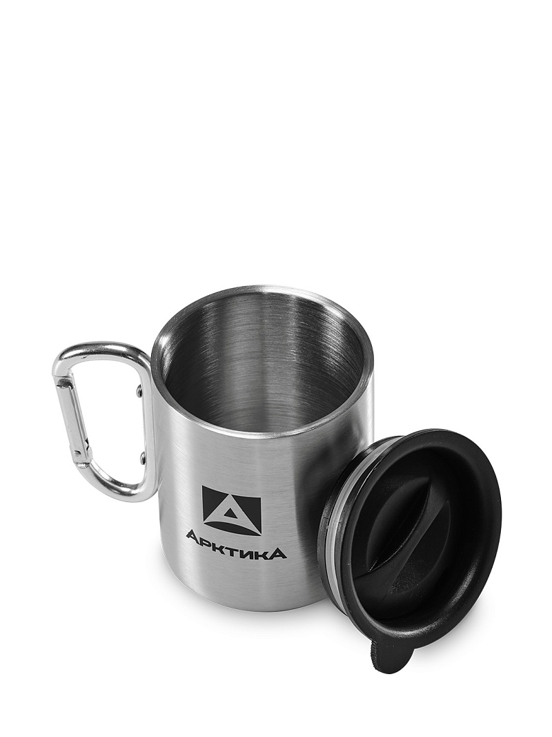 Термокружка 0.3л серии 801 стальная с ручкой-карабином (уценка) - 3