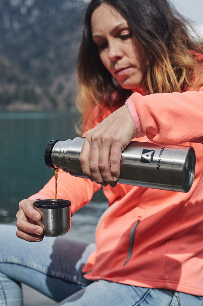 Термос серии 101 на 0.75л стальной с узким горлом - 2