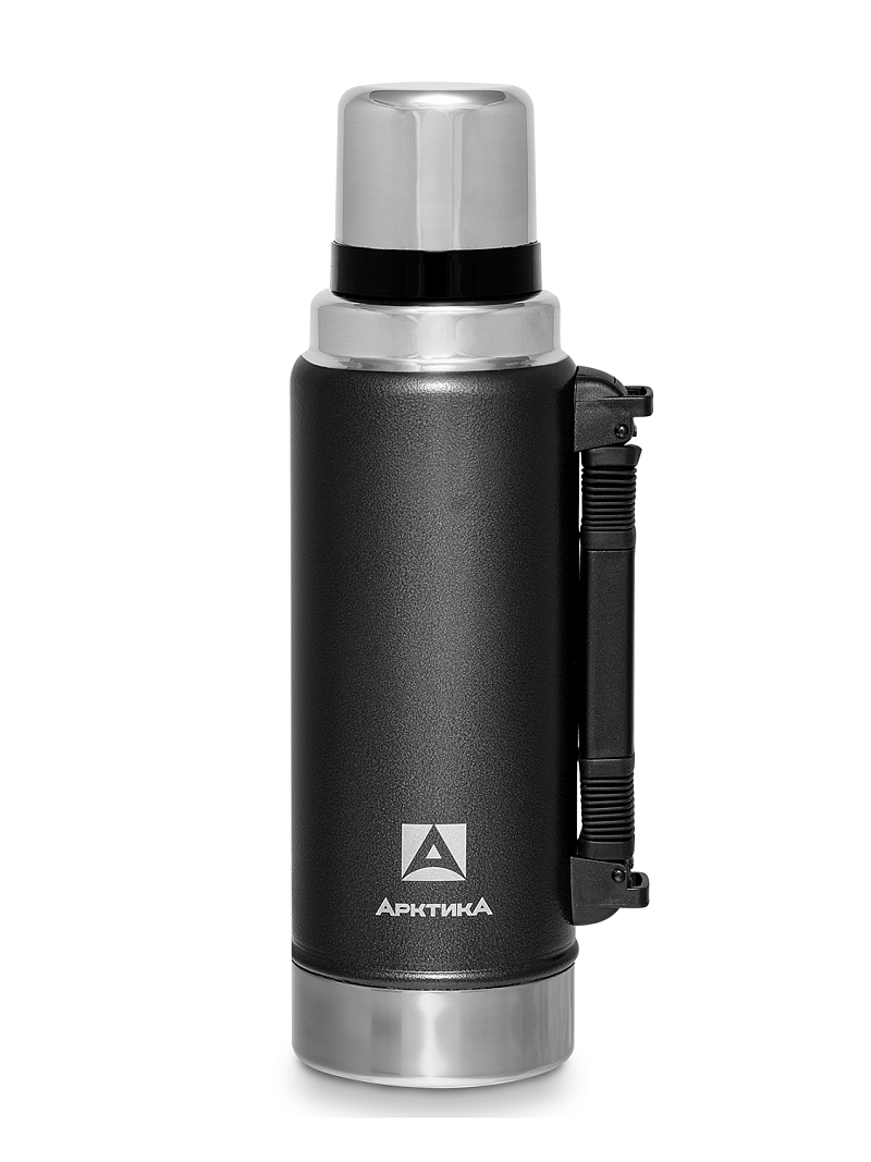 Термос серии 106P «УАЗИК» на 1.25л чёрный с ручкой - 1