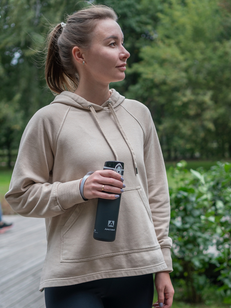 Питьевая бутылка 720 из тритана 0.5л, черная матовая, с ситечком - 8