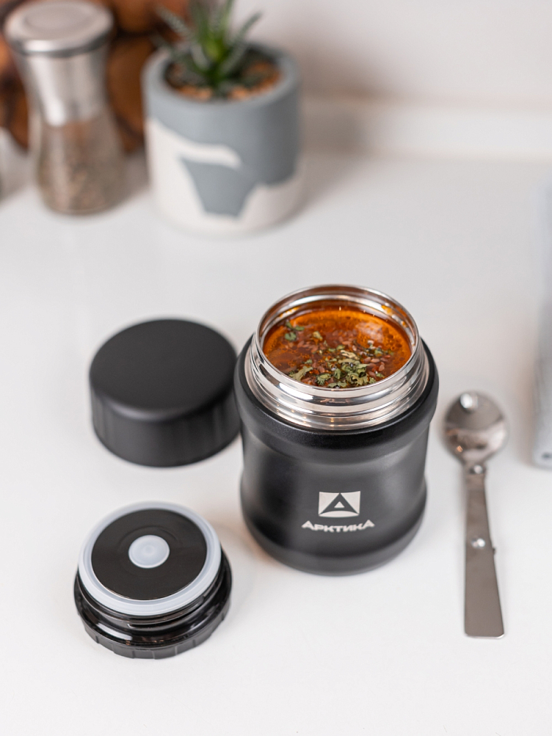 Черный термос 311 для еды на 0.5л - 6