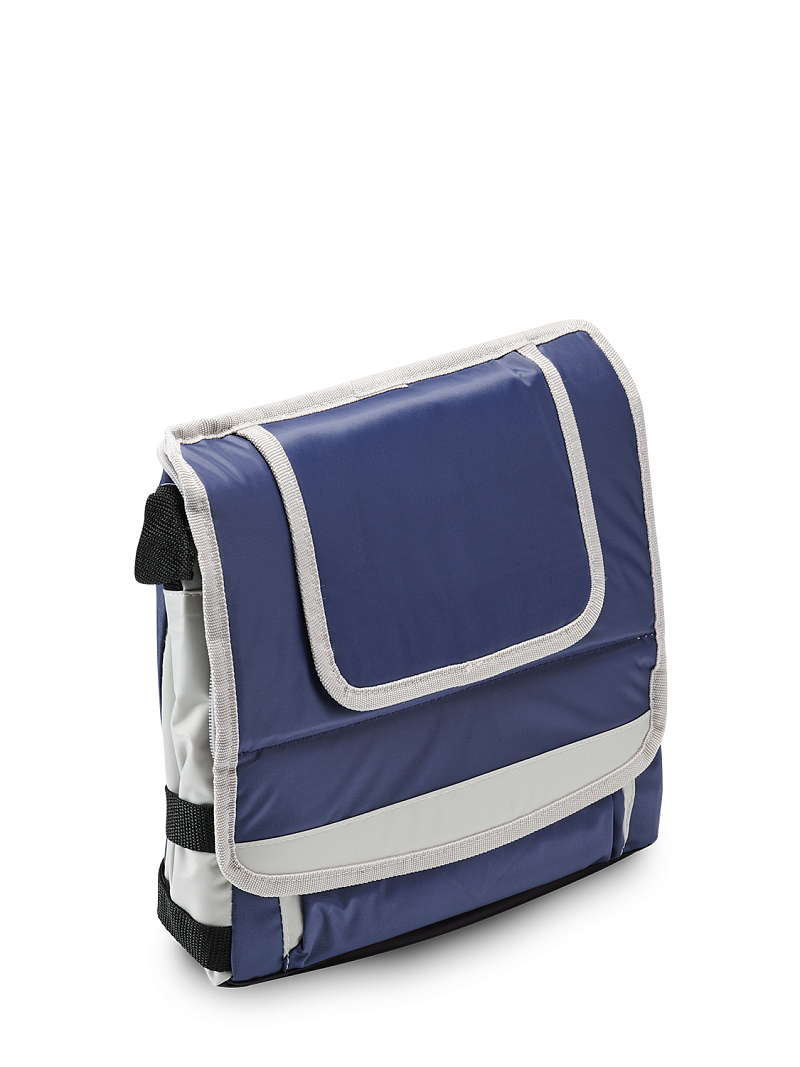 Синяя сумка-холодильник 3001 классическая с люком на 10л - 7