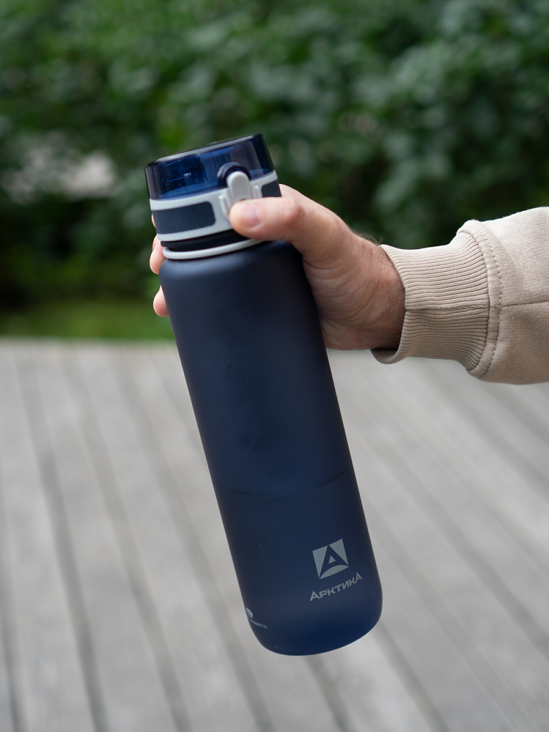 Питьевая бутылка 720 из тритана 0.5л, синяя матовая, с ситечком - 4