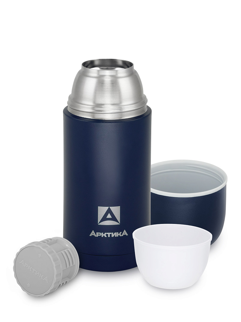 Термос серии 105 на 0.75л синий с узким горлом - 3