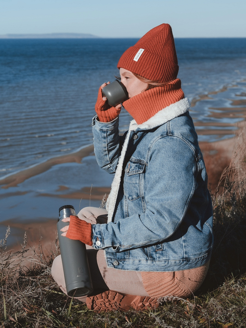 Термос серии 101 на 1л текстурный с узким горлом - 6