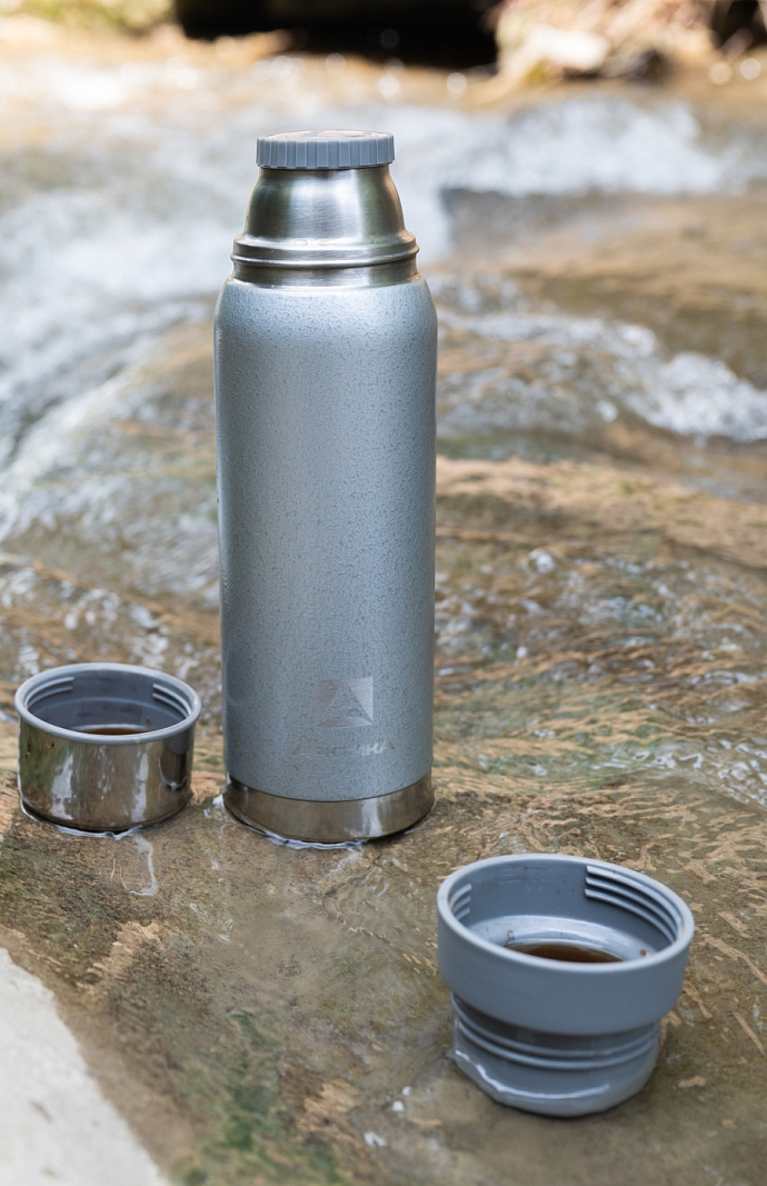 Серебряный термос 106 с узким горлом на 0.75л - 4 Серебряный термос 106 с узким горлом на 0.75л - 4