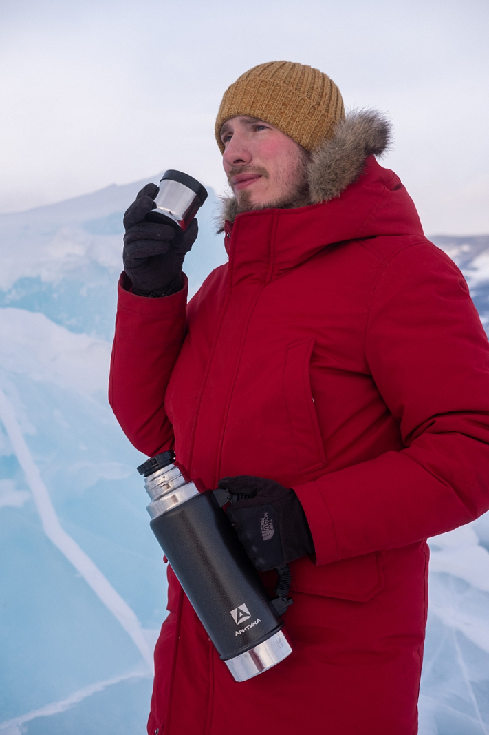 Термос серии 106P «УАЗИК» на 1.25л чёрный с ручкой - 6