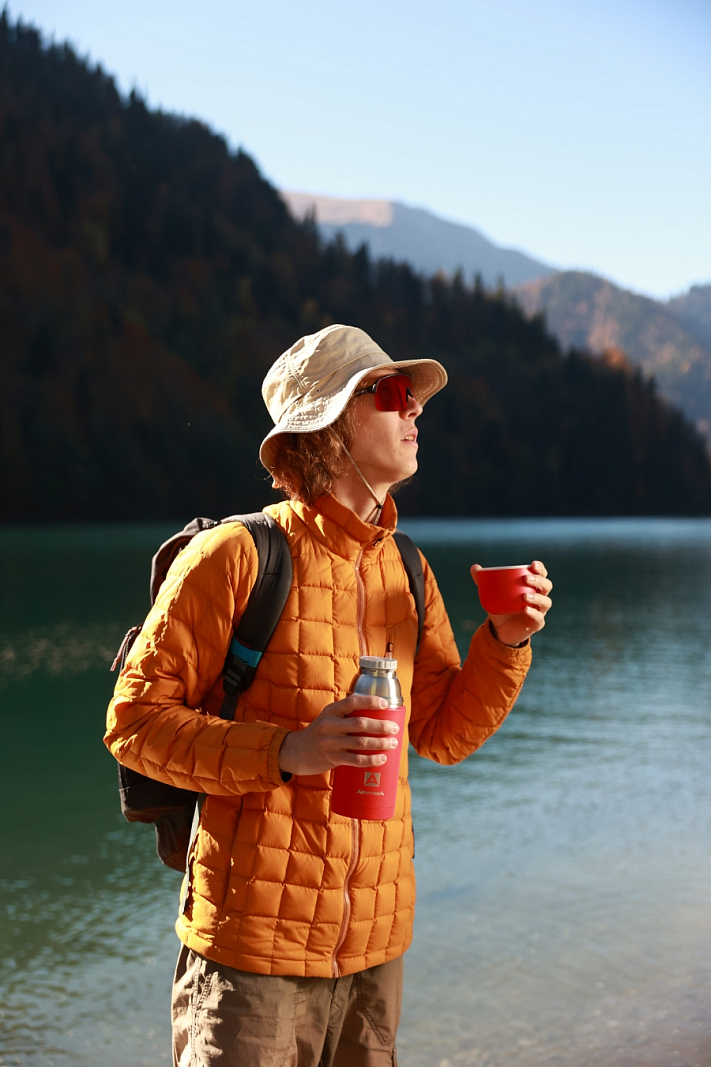 Красный термос 105 с узким горлом на 0.5л - 4 Красный термос 105 с узким горлом на 0.5л - 4