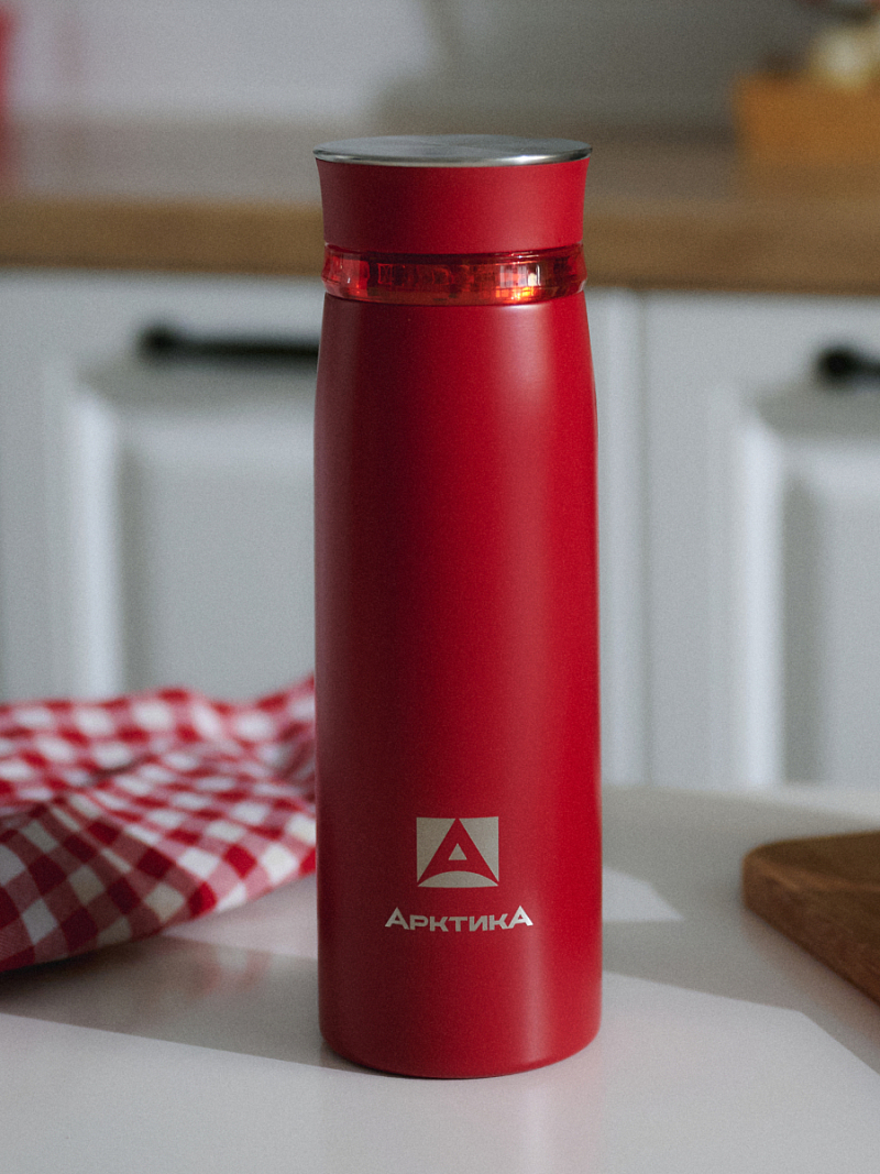 Термокружка 0.42л серии 715 «Гранатовый» с ситечком (уценка) - 5