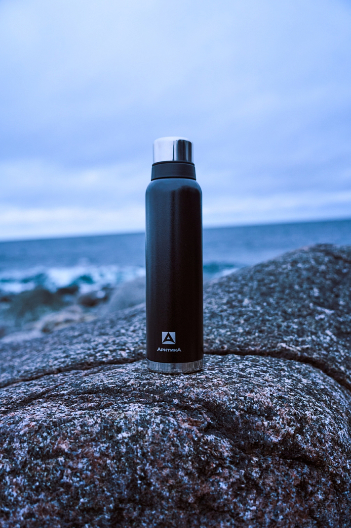 Черный термос 106 с узким горлом на 1.6л - 2